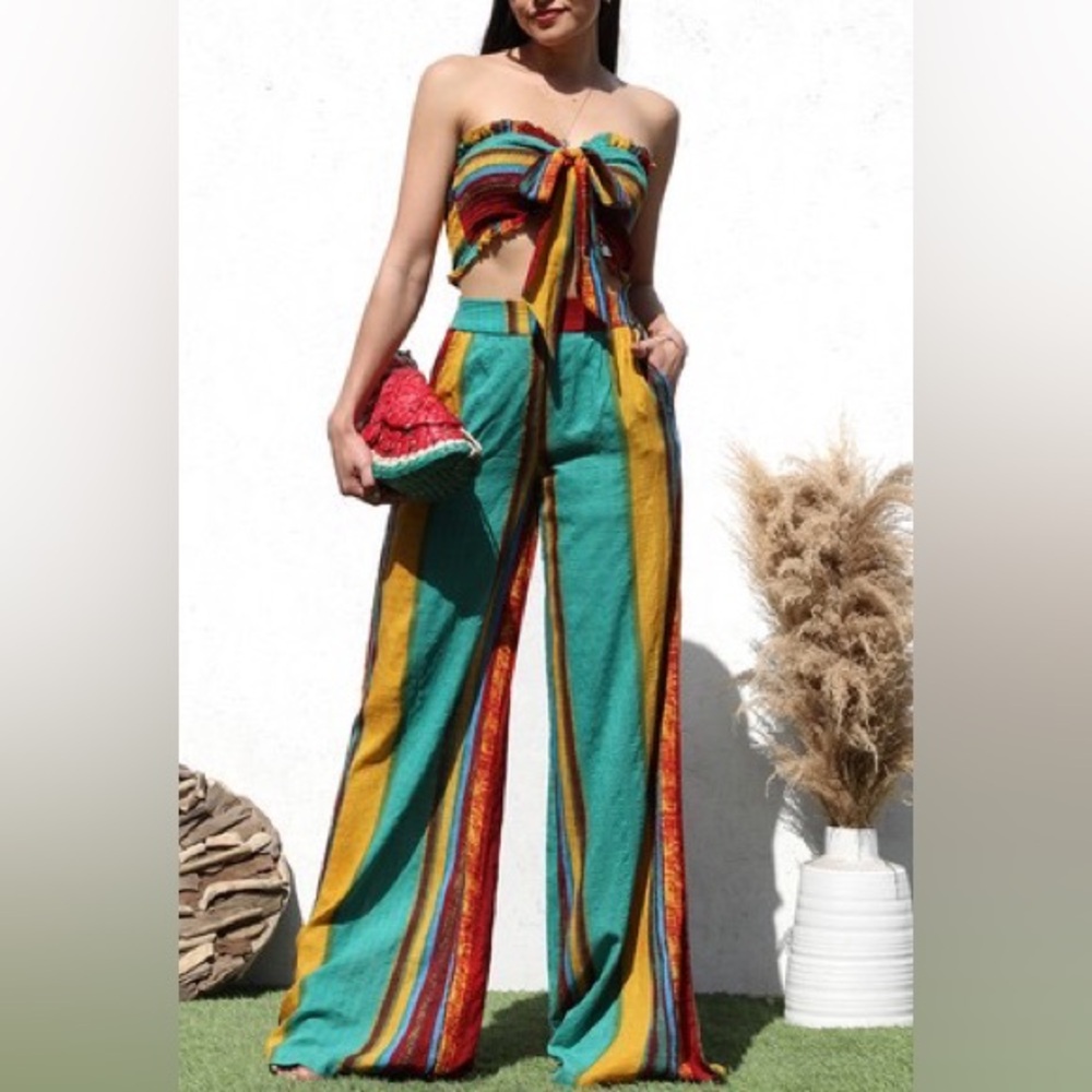 Two piece striped set